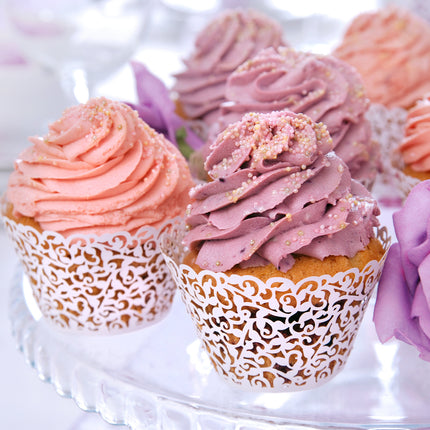 Cupcake Vormpjes Wit 8,5cm 10st