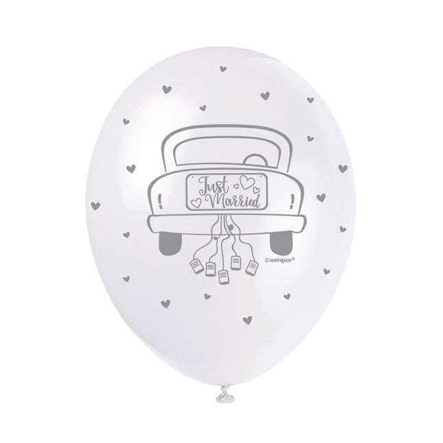 Ballonnen Just Married 30cm 5st