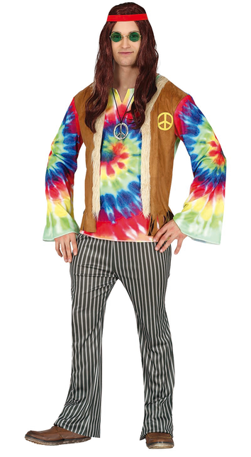 Hippie Kostuum Heren Gekleurd