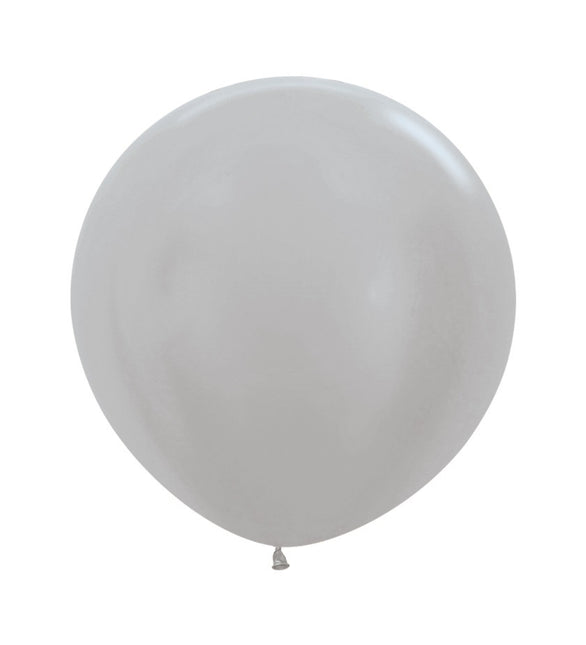 Ballonnen Silver 61cm 10st