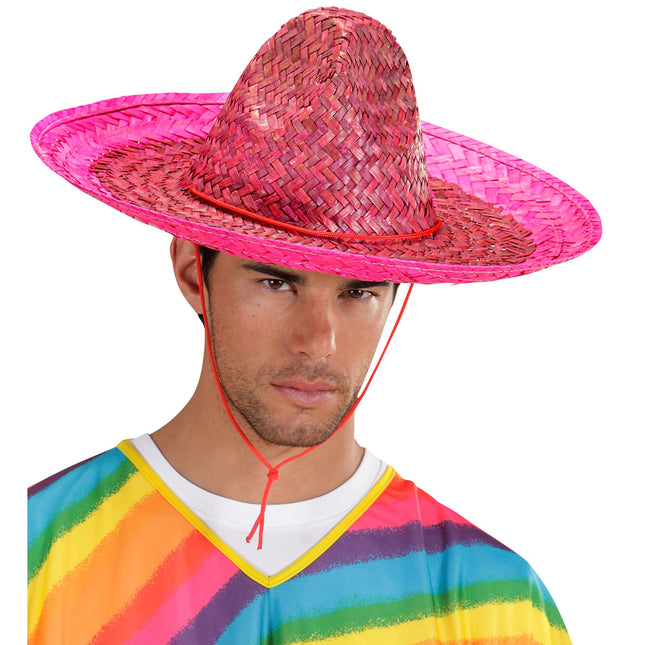 Roze Sombrero Roze 48cm