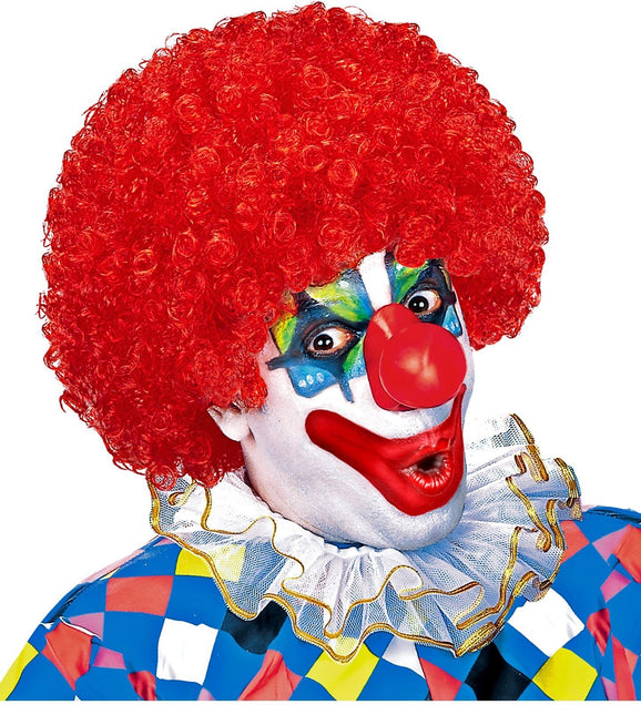 Rode Pruik Clown Krullen