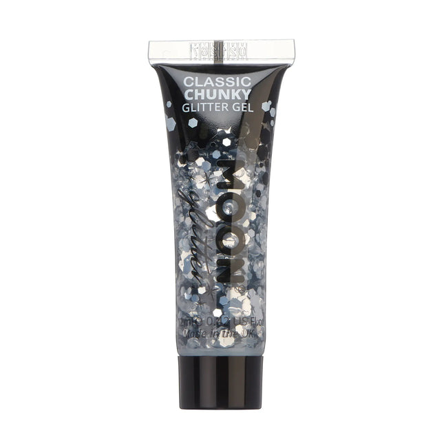 Moon Glitter Classic Chunky Glitter Gel Silver 12ml