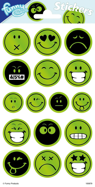 Stickervel Smiley Reflecterend