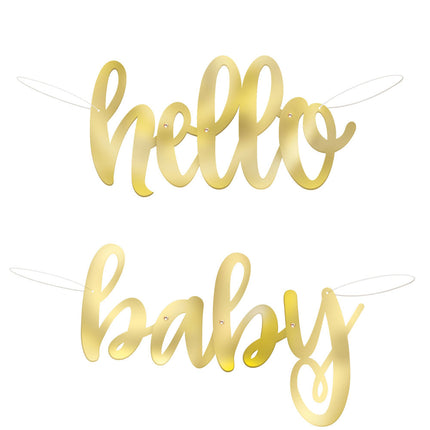 Geboorteslinger Hello Baby Goud 1,06m