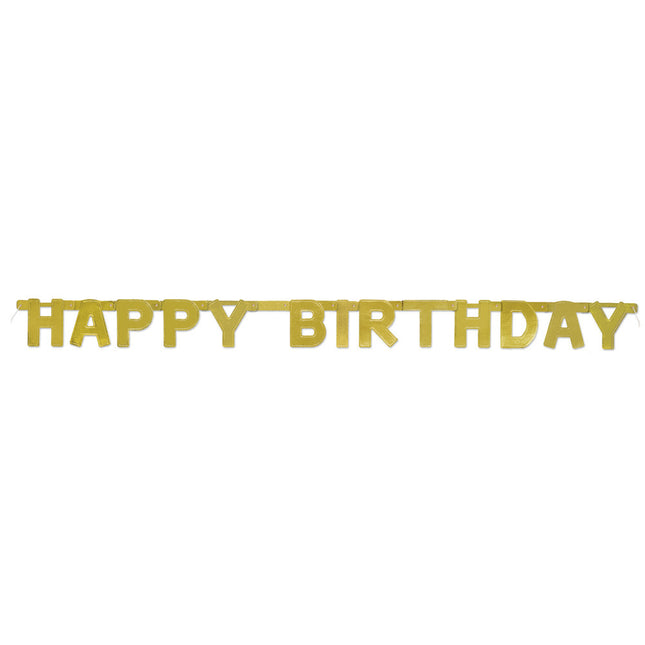 Letterslinger Happy Birthday Goud Metallic 1,2m