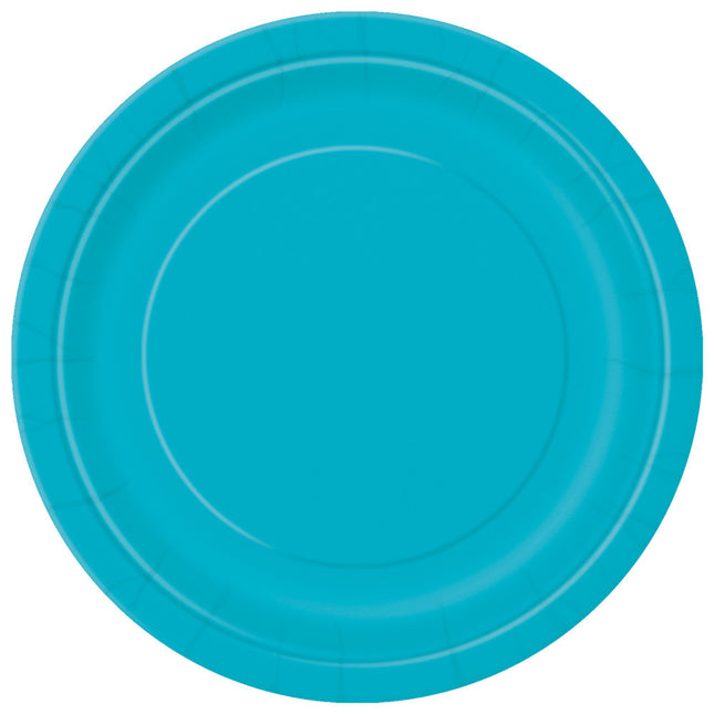 Turquoise Borden Rond 17,5cm 8st