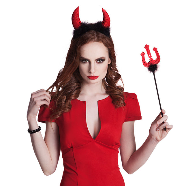 Halloween Duivel Set Rood Zwart 2 delig