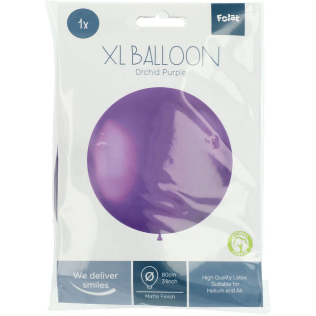 Paarse Ballon Orchid Purple 80cm