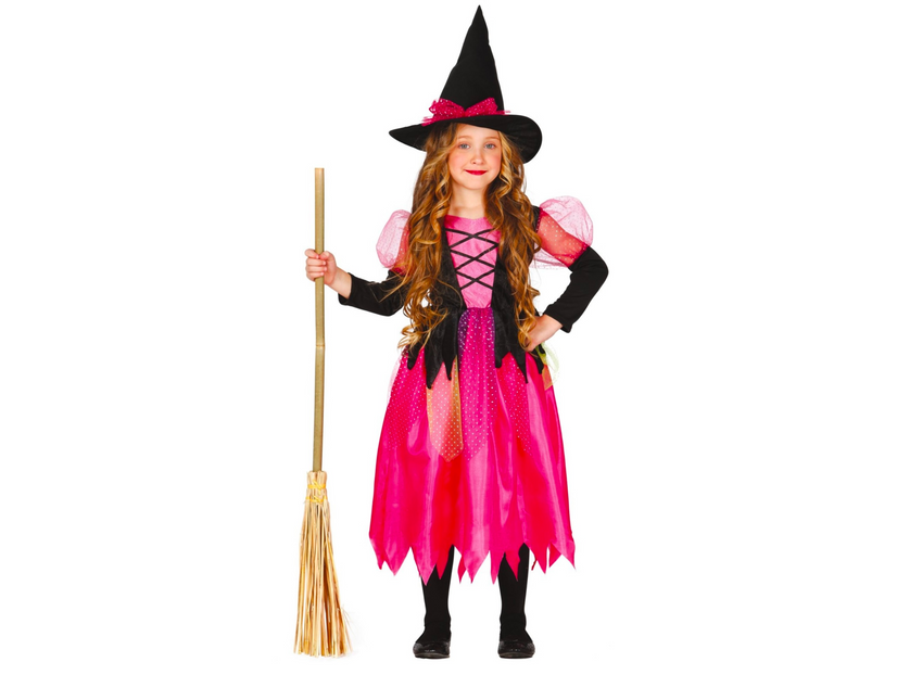 Halloween Kostuum Kind Heks Roze