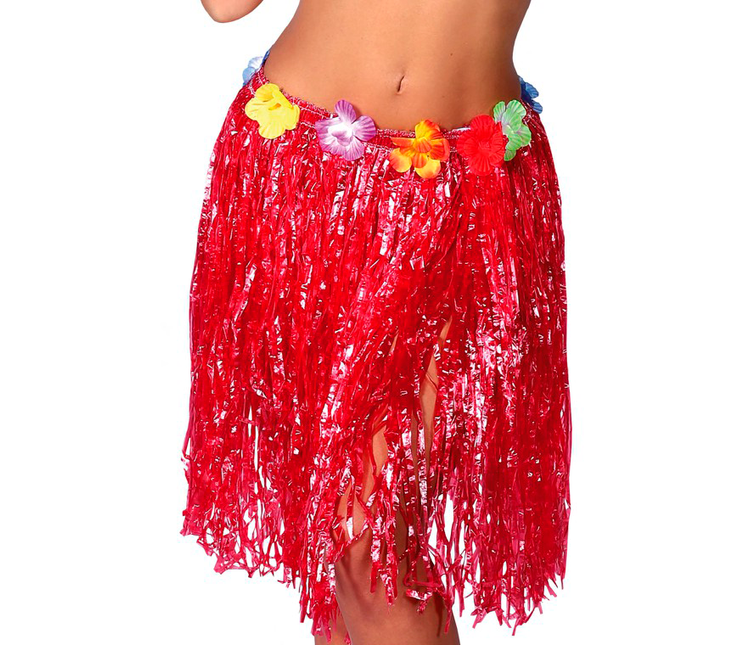 Hawaii Rok Bloemen Rood 50cm