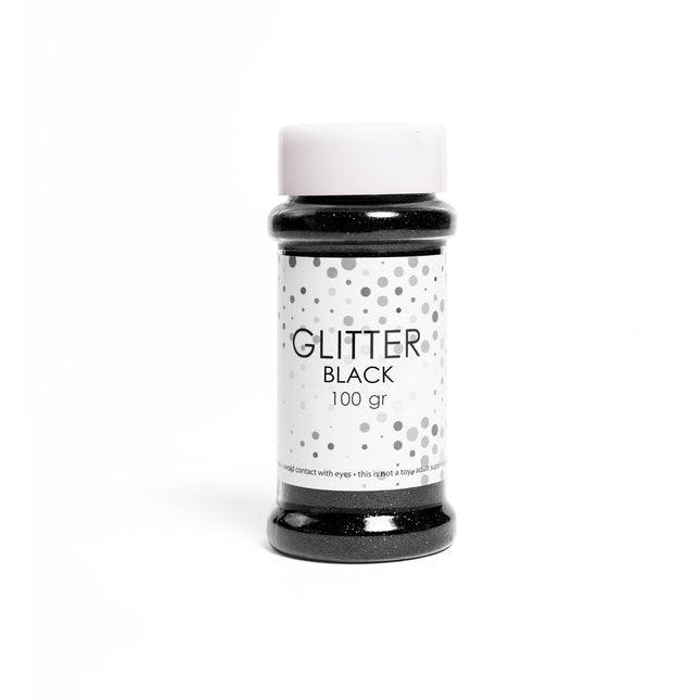 Zwarte Glitters 100gr