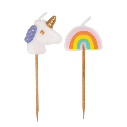 Unicorn Kaarsen Set 8cm 6st