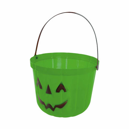 Groene Halloween Snoep Emmer Pompoen 20cm