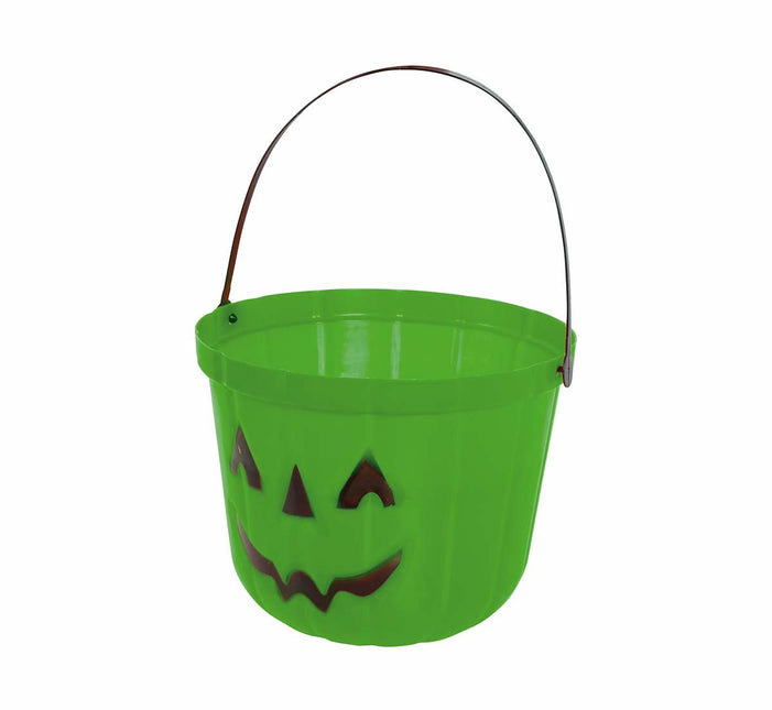 Groene Halloween Snoep Emmer Pompoen 20cm