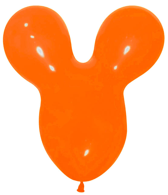 Ballonnen Mouse Head Orange 25st