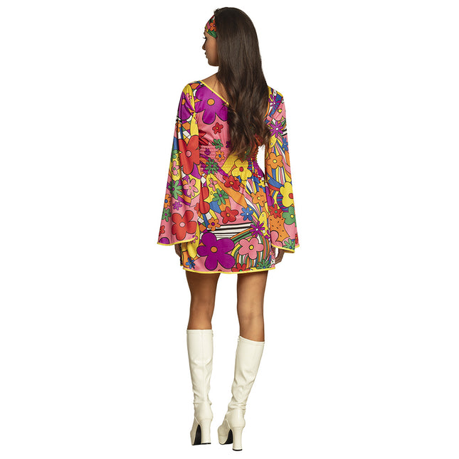 Hippie Jurk Dames Bloemen