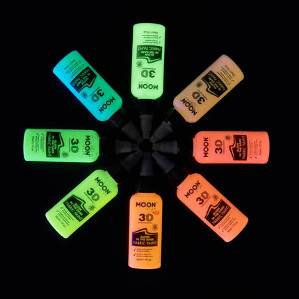 Moon Glow Glow in the Dark Fabric Paint Yellow 30ml