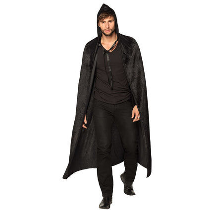 Halloween Cape Zwart 1,65m