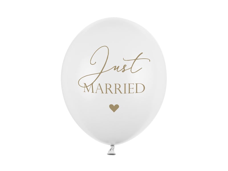 Ballonnen Just Married 30cm 6st