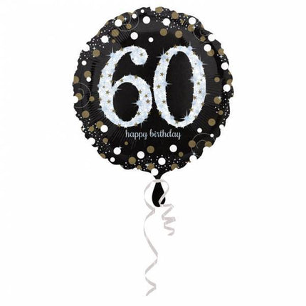 Helium Ballon 60 Jaar Zilver 43cm leeg