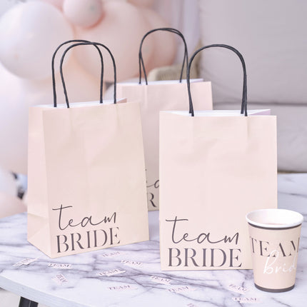 Bruiloft Uitdeeltasjes Team Bride 16cm 5st