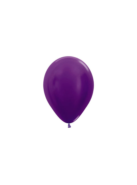 Ballonnen Metallic Violet 12cm 50st