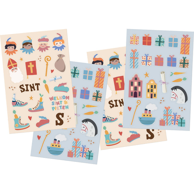 Sint en pieten stickers 49 stuks