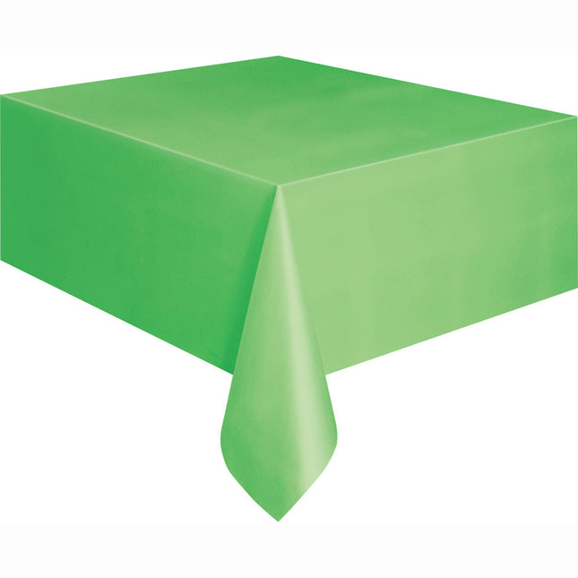 Lime Groen Tafelkleed Plastic 2,74m