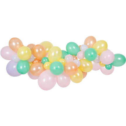 Gekleurde Ballonnenboog Pastel 66 delig