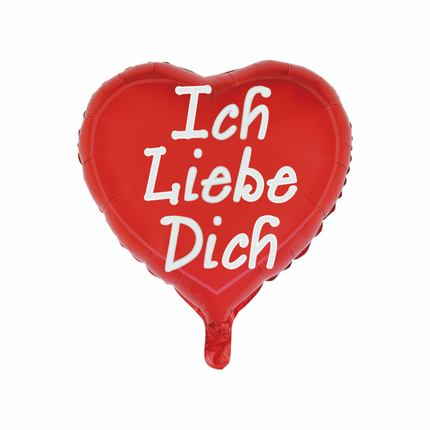 Helium Ballon Hart Ich Liebe Dich 45cm leeg