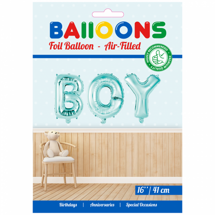 Ballonnen Letter Set Boy Blauw 41cm