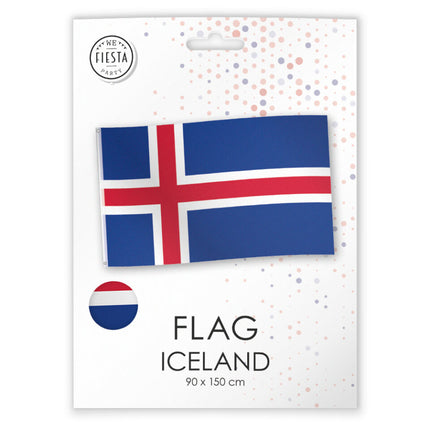 Vlag Ijsland 1,5m