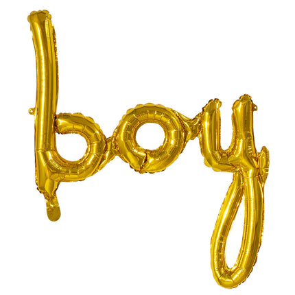 Geboorte Letter Ballon Goud Jongen Boy 60cm