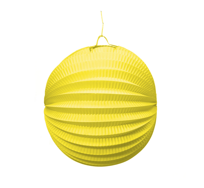 Gele Lampion Rond 20cm