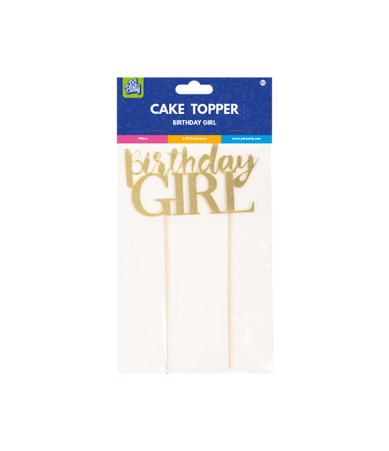 Birthday Girl Taarttopper Goud