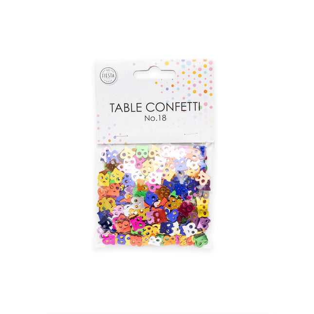 Tafelconfetti 18 Jaar Gekleurd