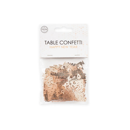 Rose Gouden Happy New Year Tafelconfetti 14g