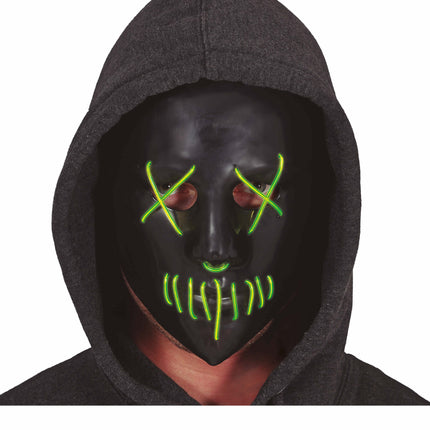 Groen Zwarte Halloween Masker Met Licht