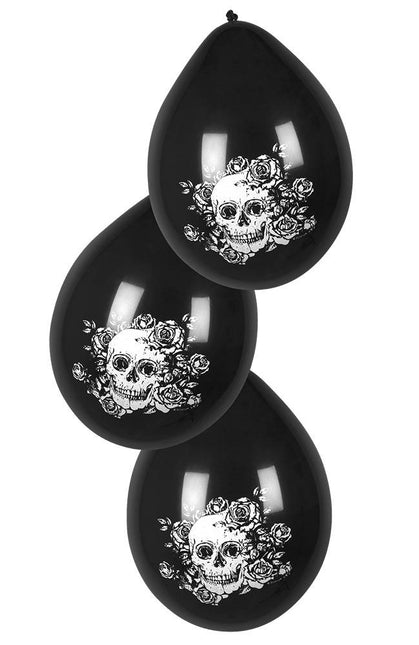 Halloween Ballonnen Day Of The Dead 25cm 6st