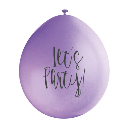 Ballonnen Lets Party 28cm 10st