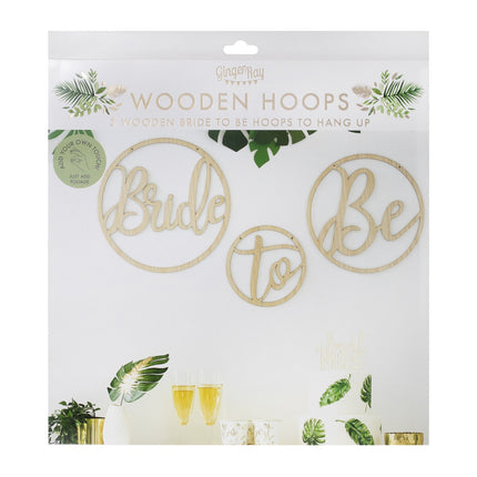 Hangdecoratie Bride To Be Hoepels Hout 3st