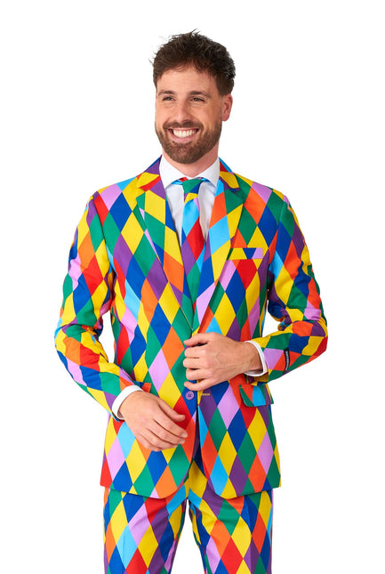 Regenboog Clown Pak Heren Suitmeister