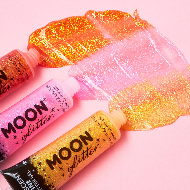 Moon Glitter Iridescent Fine Glitter Gel Orange 12ml