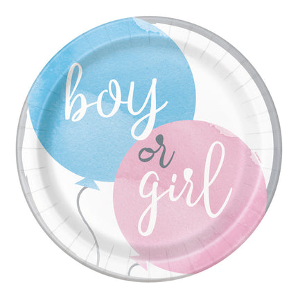 Gender Reveal Borden 23cm 8st