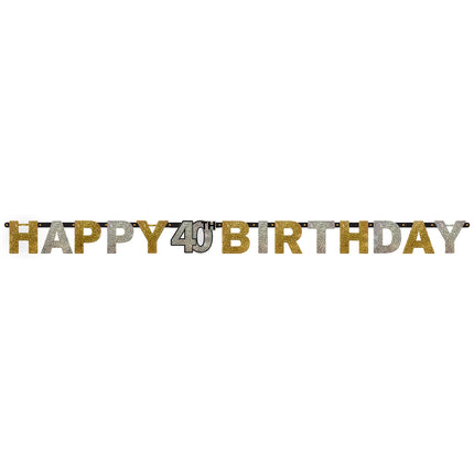 Letterslinger 40 Jaar Happy Birthday 210cm