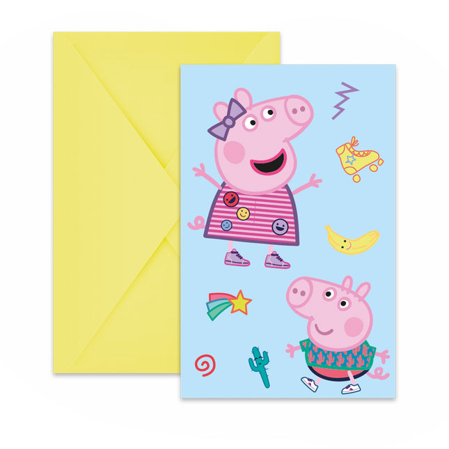 Peppa Pig Uitnodigingen 6st