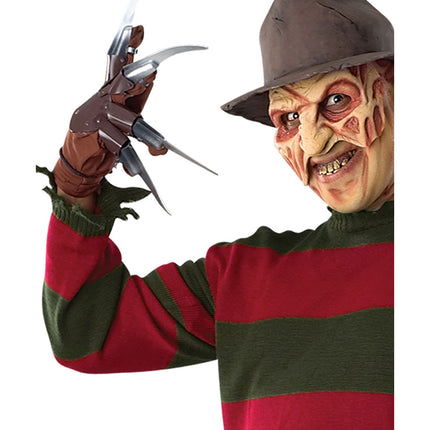 Bruine Halloween Handschoen Freddy Krueger