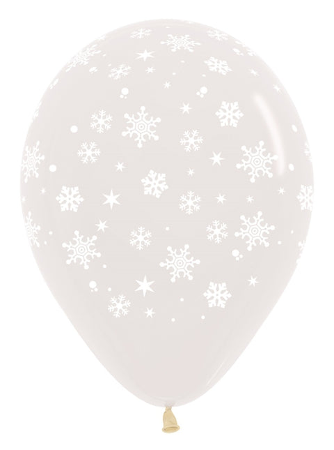 Ballonnen Snowflake Mix 30cm 25st