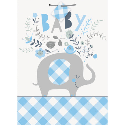 Baby Olifant Geschenktas Blauw